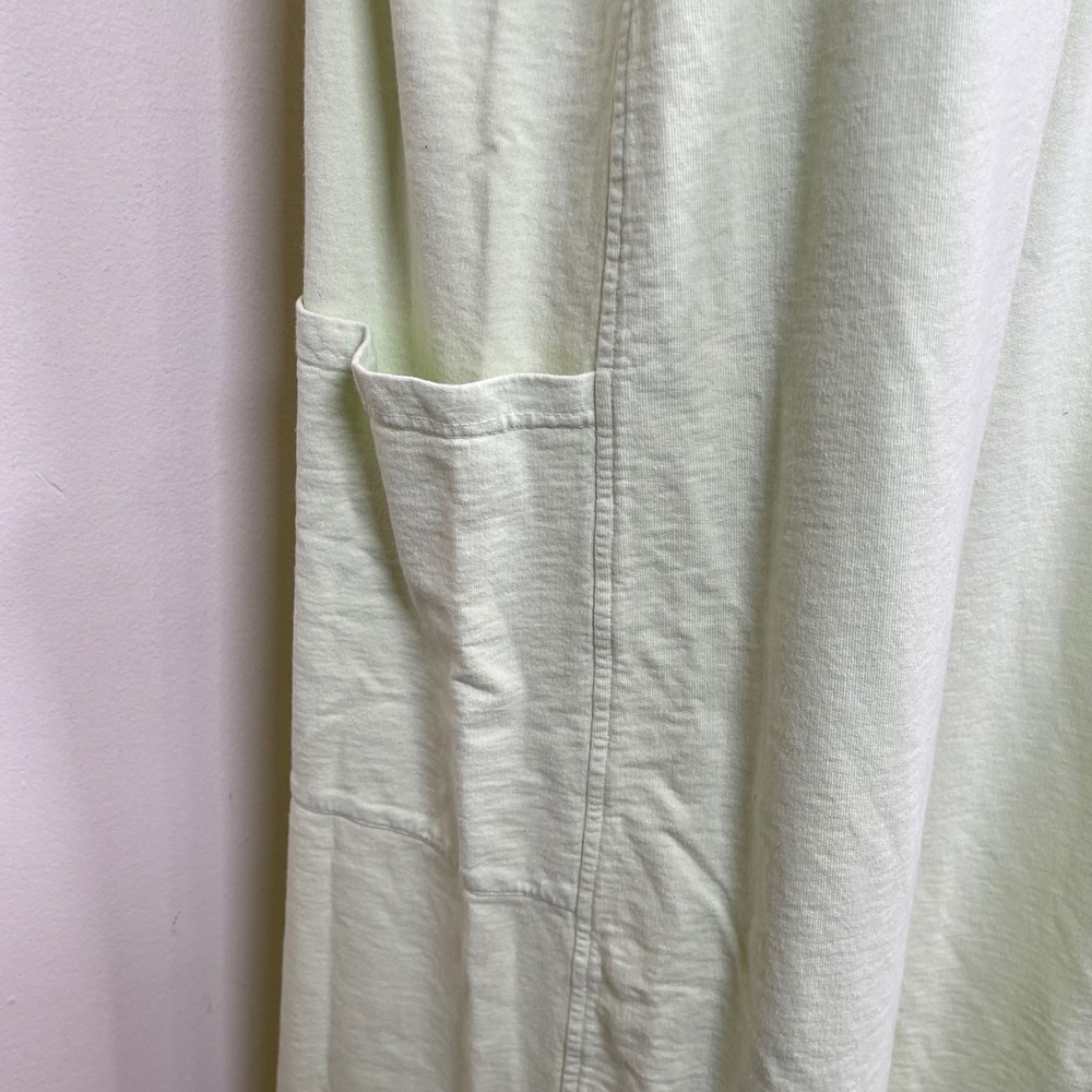 Hot Cotton Marc Ware Maxi Dress Womens L Mint Green Drop Pockets USA Cotton - Picture 5 of 10
